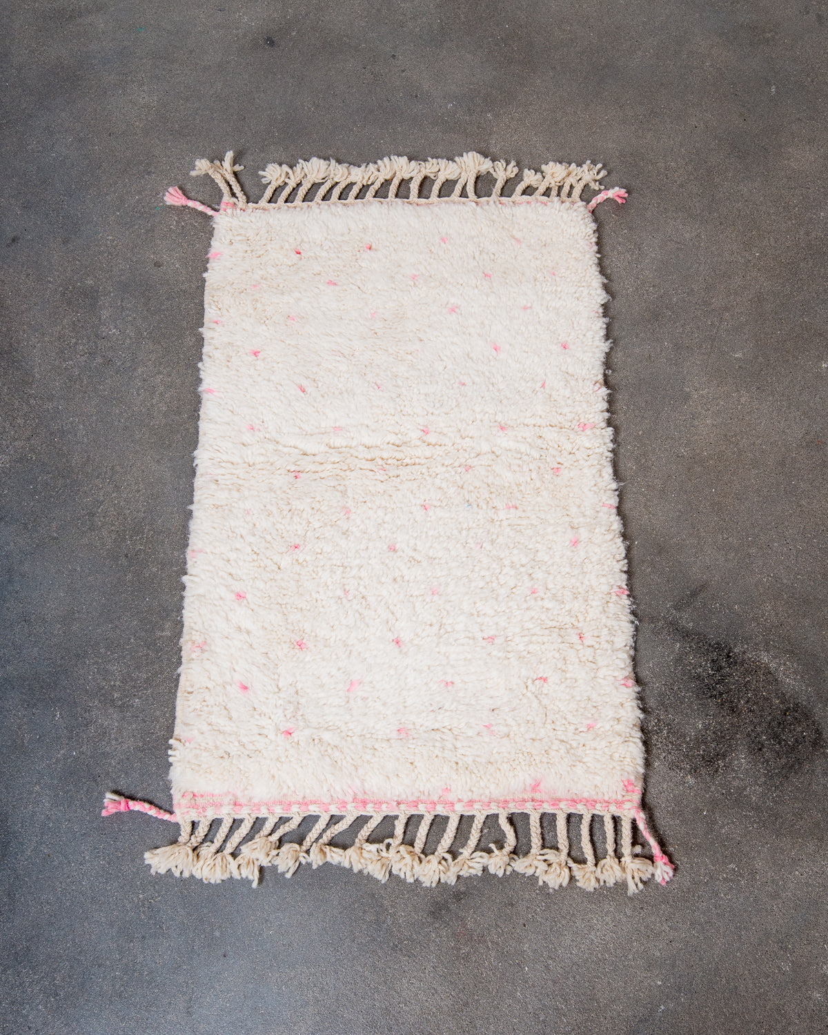Modern, designer, handcrafted Berber rug from Morocco. Beniourain carpet with beautiful colours and patterns and fluffy wool texture.
